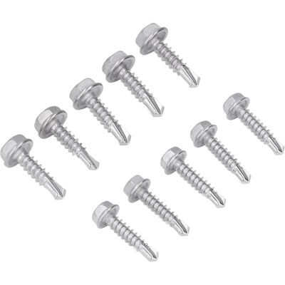 HEAT 100 Stück Selbstbohrende Schrauben 4,2 X 19 Mm 4,8 X 19 Mm 401 Edelstahl Sechskant-selbstschneidschrauben HEAT 100 Stück Selbstbohrende Schrauben 4,2 X 19 Mm 4,8 X 19 Mm 401 Edelstahl Sechskant-selbstschneidschrauben