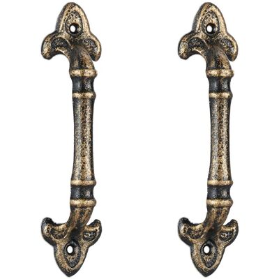 Relaxdays Vintage Möbelgriffe Set - 8 Bronze Gusseisen Schrankknöpfe Relaxdays Vintage Möbelgriffe Set - 8 Bronze Gusseisen Schrankknöpfe