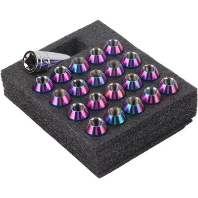 HEAT M12x1,5 Radmuttern, 20 Stück, 45 Mm Höhe, Edelstahl T304, Farbig, Für Autotuning Und Als Ersatzteil. HEAT M12x1,5 Radmuttern, 20 Stück, 45 Mm Höhe, Edelstahl T304, Farbig, Für Autotuning Und Als Ersatzteil.