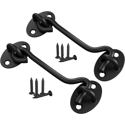 Gotrays - Kabinentürhaken Schwarz, 2 Stück Acsergery Gift 150 Mm Schwerer Edelstahl Gotrays - Kabinentürhaken Schwarz, 2 Stück Acsergery Gift 150 Mm Schwerer Edelstahl