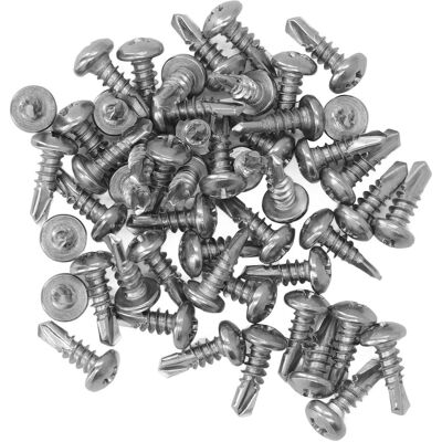 HEAT 200 Stück Selbstbohrende Schrauben M4,2 X 13 Mm, Edelstahl 410, Selbstschneidende Kreuzschlitz-rundkopf-bohrschrauben HEAT 200 Stück Selbstbohrende Schrauben M4,2 X 13 Mm, Edelstahl 410, Selbstschneidende Kreuzschlitz-rundkopf-bohrschrauben