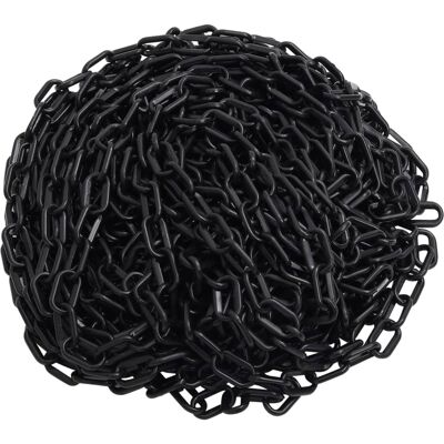 Absperrkette Schwarz 30 M Ø6 Mm Kunststoff Vidaxl Absperrkette Schwarz 30 M Ø6 Mm Kunststoff Vidaxl