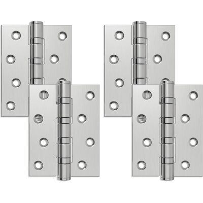 Scharnier 4 Stk. 100 X 78 X 13 Mm Silber Stahl Vidaxl Scharnier 4 Stk. 100 X 78 X 13 Mm Silber Stahl Vidaxl