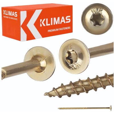 KLIMAS - WKCP-08200 - 8x200 - zinkbeschichtet - Holzschraube KLIMAS - WKCP-08200 - 8x200 - zinkbeschichtet - Holzschraube