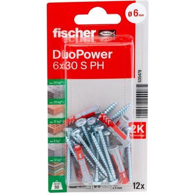 535479 Duopower 6 X 30 S Ph, 12 Stk - Fischer 535479 Duopower 6 X 30 S Ph, 12 Stk - Fischer