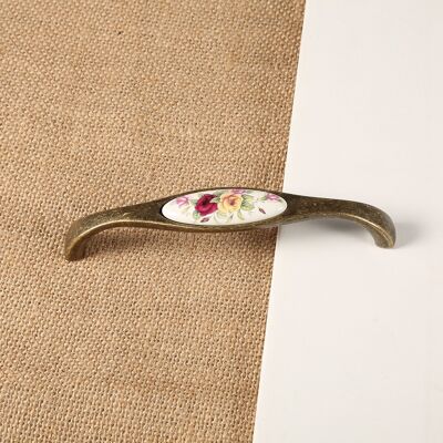HEAT Türgriff Aus Floraler Bronzekeramik, Diy-schubladen- Und Schrankknopf, Möbelgriff, Griff Nr. 7 HEAT Türgriff Aus Floraler Bronzekeramik, Diy-schubladen- Und Schrankknopf, Möbelgriff, Griff Nr. 7