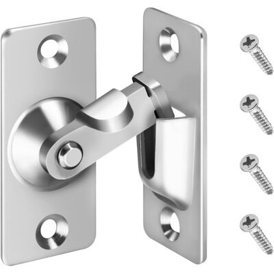OEM Möbelschlösser - 5 Stück 90-grad-türschlösser, Präzisionsgegossene Edelstahl-schiebetürriegel Mit 4 Schrauben (silber) OEM Möbelschlösser - 5 Stück 90-grad-türschlösser, Präzisionsgegossene Edelstahl-schiebetürriegel Mit 4 Schrauben (silber)