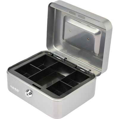 Hmf - 10120-09 Geldkassette Münzeinsatz, 20 X 16 X 9,5 Cm, Silber Hmf - 10120-09 Geldkassette Münzeinsatz, 20 X 16 X 9,5 Cm, Silber