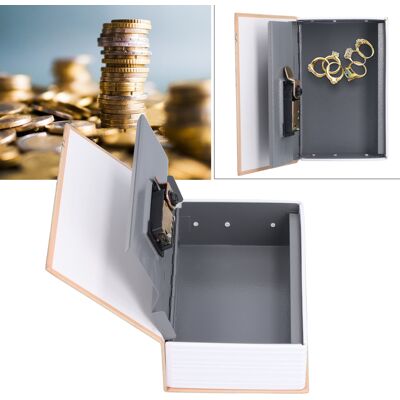 JUTE Mini-sparschwein Mit Edelstahl-innenfutter, Buchförmiger Tresor Für Zuhause Oder Büro JUTE Mini-sparschwein Mit Edelstahl-innenfutter, Buchförmiger Tresor Für Zuhause Oder Büro