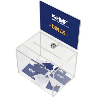 Hmf - 46913 Spendenbox Acryl Din A5 Blatteinschub, 16 X 16 X 21,5 Cm Hmf - 46913 Spendenbox Acryl Din A5 Blatteinschub, 16 X 16 X 21,5 Cm
