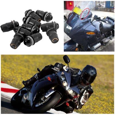 HEAT 10 Stück Universal-motorrad-windschutzscheiben-schrauben M5 Innensechskant, Schwarz HEAT 10 Stück Universal-motorrad-windschutzscheiben-schrauben M5 Innensechskant, Schwarz
