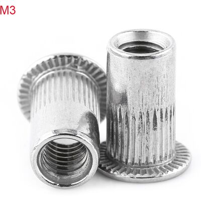 HEAT M3-m8 Flachkopf-blindnietmutter-einsatzmutter-schraube Edelstahl (m3) HEAT M3-m8 Flachkopf-blindnietmutter-einsatzmutter-schraube Edelstahl (m3)