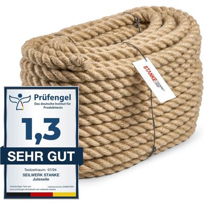 Seilwerk Stanke Juteseil Naturfasern Gedreht Tauwerk Hanf Jute Tau Seil Tauziehen Absperrseil Handlauf 30mm 25m Seilwerk Stanke Juteseil Naturfasern Gedreht Tauwerk Hanf Jute Tau Seil Tauziehen Absperrseil Handlauf 30mm 25m