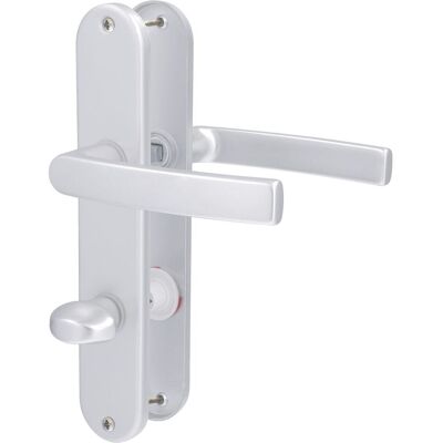 Alpertec - Wc-langschildgarnitur Vanda Aluminium F1 Silber Abgerundet Beschläge Alpertec - Wc-langschildgarnitur Vanda Aluminium F1 Silber Abgerundet Beschläge