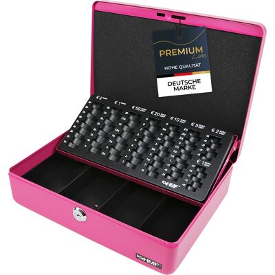 Hmf - 10015-15 Geldkassette Euro-münzzählbrett, Geldzählkassette, 30 X 24 X 9 Cm, Pink Hmf - 10015-15 Geldkassette Euro-münzzählbrett, Geldzählkassette, 30 X 24 X 9 Cm, Pink