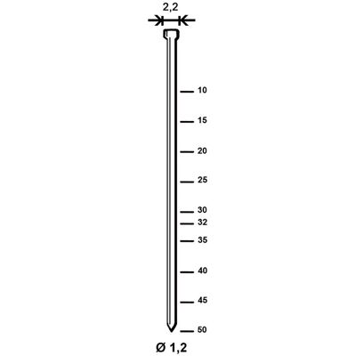 Alsafix J Nägel 50mm Zinkbeschichteter Stahldraht - Nägel und Heftklammern Alsafix J Nägel 50mm Zinkbeschichteter Stahldraht - Nägel und Heftklammern