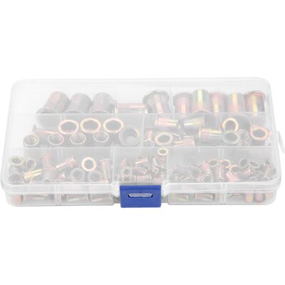 HEAT 150 Stück M3/m4/m5/m6/m8/m10/m12 Flachkopf-blindnietmuttern Aus Kohlenstoffstahl HEAT 150 Stück M3/m4/m5/m6/m8/m10/m12 Flachkopf-blindnietmuttern Aus Kohlenstoffstahl