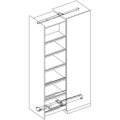 Forte Schrankauszug Länge 880 Mm, Tiefe 885 Mm, Kb Lichtgrau Ral 7035 - Hawa Forte Schrankauszug Länge 880 Mm, Tiefe 885 Mm, Kb Lichtgrau Ral 7035 - Hawa