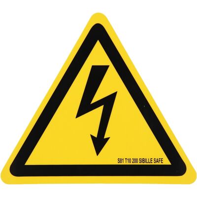 KSTOOLS Warnschild-hybrid-blitz, Kunststoff, 200 Mm KSTOOLS Warnschild-hybrid-blitz, Kunststoff, 200 Mm
