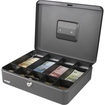 Hmf - 10019-02 Geldkassette Münzeinsatz Scheinfächer, 30 X 24 X 9 Cm, Schwarz Hmf - 10019-02 Geldkassette Münzeinsatz Scheinfächer, 30 X 24 X 9 Cm, Schwarz