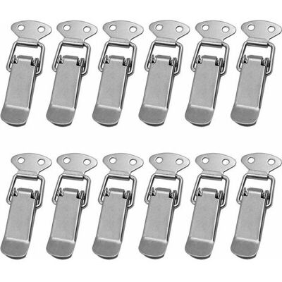ENLENK 12-teiliges Edelstahl-federriegel-set – Hebelverschluss Für Kisten Und Schubladen – Maße 72 Mm – Befestigung 4 Mm ENLENK 12-teiliges Edelstahl-federriegel-set – Hebelverschluss Für Kisten Und Schubladen – Maße 72 Mm – Befestigung 4 Mm