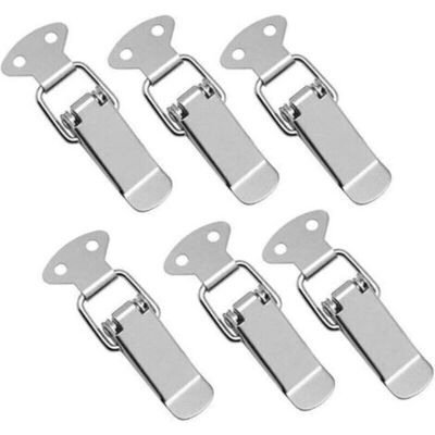 OEM 6er-packung Edelstahl-federverschlüsse, Hakenverschlüsse, Clips, Entenschnabelschnallen Für Kisten, Werkzeugkästen, Schubladen, Schränke, Truhen Und Tresore OEM 6er-packung Edelstahl-federverschlüsse, Hakenverschlüsse, Clips, Entenschnabelschnallen Für Kisten, Werkzeugkästen, Schubladen, Schränke, Truhen Und Tresore
