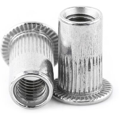 HEAT M3-m8 Flachkopf-blindnietmutter-einsatzmutter-schraube Edelstahl (m6) HEAT M3-m8 Flachkopf-blindnietmutter-einsatzmutter-schraube Edelstahl (m6)