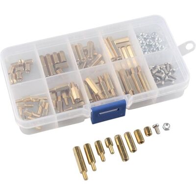 OEM 120 Stück M3-abstandshalter Aus Messing (außen- Und Innengewinde) – Edelstahlschraube – Sechskant-kupfersäule Mit Schrauben Und Muttern OEM 120 Stück M3-abstandshalter Aus Messing (außen- Und Innengewinde) – Edelstahlschraube – Sechskant-kupfersäule Mit Schrauben Und Muttern