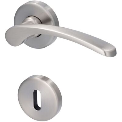 Alpertec - Bb-rosettengarnitur Amos Messing Silber Rund Beschläge Alpertec - Bb-rosettengarnitur Amos Messing Silber Rund Beschläge