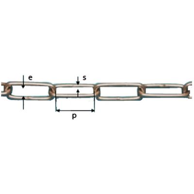 ID MAT Din 5685/c Kette, Durchmesser 4 Mm, Verzinkt, Kunststoffbox, 25 M ID MAT Din 5685/c Kette, Durchmesser 4 Mm, Verzinkt, Kunststoffbox, 25 M