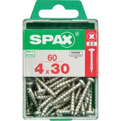 Spax Holzschraube 30x4mm - T-Star plus, Runde Kopf - 60 St Spax Holzschraube 30x4mm - T-Star plus, Runde Kopf - 60 St