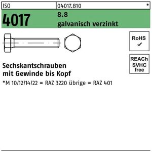 BUFAB Sechskantschraube iso 4017 vg m 4 x 40 8.8 galvanisch verzinkt