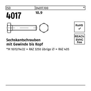 Bufab - Sechskantschraube iso 4017 vg m 6 x 40 10.9