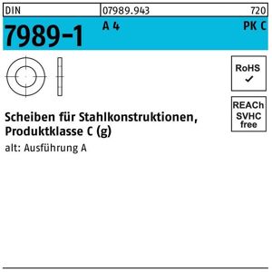 Unterlegscheibe DIN 7989-1 10/11 x 20 x8 A 4