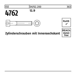 Zylinderschraube ISO 4762 m.Innensechskant M 20 x 500 12.9
