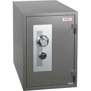 Tresor HHG 399, feuerfest (60min) Safe Geldschrank Doppelbolzenverriegelung, 44kg Metall 52x36x39cm 20L grau - grey