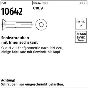 Senkschraube ISO 10642 Innensechskant M 5 x 40 010.9