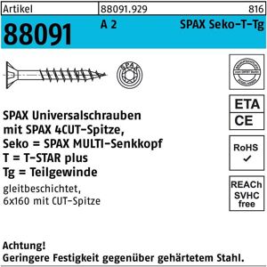 Spax - Schraube r 88091 seko t-star tg 4,5x 60/37-T20 a 2 100 Stück