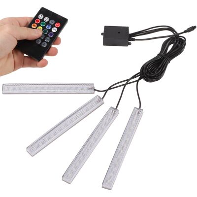 HEAT Multifunktionale 4-zeilige Led-ambientebeleuchtung Für Den Fahrzeuginnenraum Mit Mikrofon, Universelle Farbige Fußraumbeleuchtung Für Den Fahrgastraum HEAT Multifunktionale 4-zeilige Led-ambientebeleuchtung Für Den Fahrzeuginnenraum Mit Mikrofon, Universelle Farbige Fußraumbeleuchtung Für Den Fahrgastraum