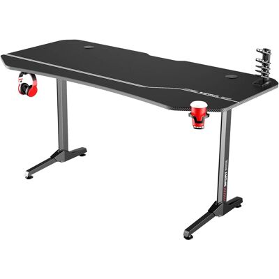 63-zoll-gaming-schreibtisch Computertisch Computer-gamer-schreibtisch Pro-tisch Pc-schreibtisch Mit Getränkehalter Und Großem Mauspad Schwarz,ne-1675-de - Schwarz - Soges 63-zoll-gaming-schreibtisch Computertisch Computer-gamer-schreibtisch Pro-tisch Pc-schreibtisch Mit Getränkehalter Und Großem Mauspad Schwarz,ne-1675-de - Schwarz - Soges