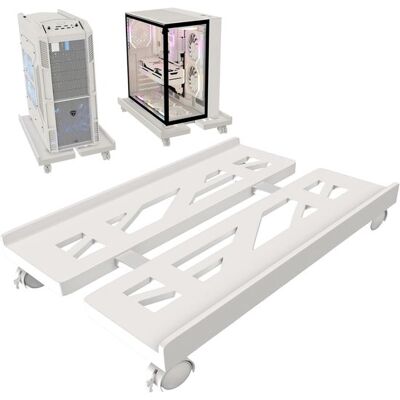 OEM Pc-tower-ständer / Untertisch-cpu-halterung – Breitenverstellbar, Mit Feststellbaren, Rutschfesten Rollen – Geeignet Für Die Meisten Pcs – Weiß OEM Pc-tower-ständer / Untertisch-cpu-halterung – Breitenverstellbar, Mit Feststellbaren, Rutschfesten Rollen – Geeignet Für Die Meisten Pcs – Weiß