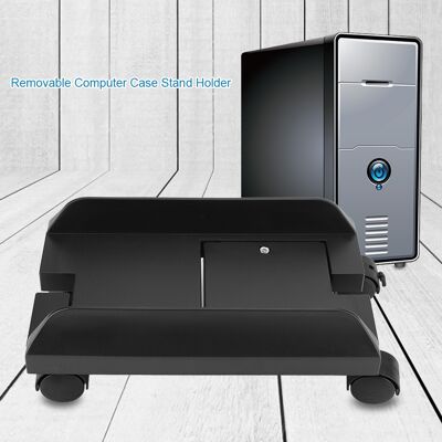 HEAT Abnehmbarer Pc-tower-ständer, Halterung Für Desktop-computergehäuse Mit Bremse, Ablage Für Die Zentraleinheit, Schwarz, Mit Rollen HEAT Abnehmbarer Pc-tower-ständer, Halterung Für Desktop-computergehäuse Mit Bremse, Ablage Für Die Zentraleinheit, Schwarz, Mit Rollen