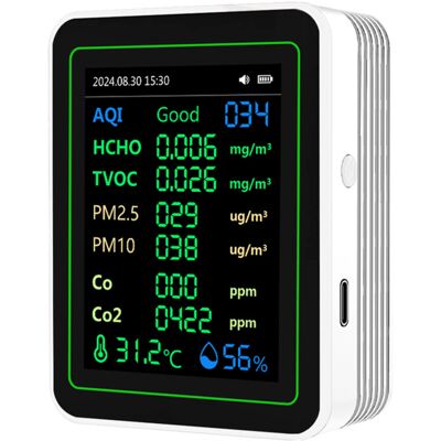 OEM Zn-mt14 12-in-1 Co-sensor, Hcho-messgerät, Co₂-monitor, Pm2,5, Co₂-luftqualitätsindex (aqi)-erkennungskurve OEM Zn-mt14 12-in-1 Co-sensor, Hcho-messgerät, Co₂-monitor, Pm2,5, Co₂-luftqualitätsindex (aqi)-erkennungskurve