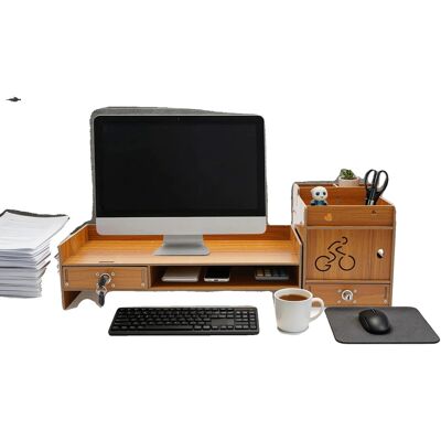 OEM Monitorständer, Größe 48 X 20 X 13,5 Cm, Höhe 9 Cm, Material: Mdf, Tragkraft 2,5–5 Kg, Seitliche Ablage 17,5 X 23 Cm OEM Monitorständer, Größe 48 X 20 X 13,5 Cm, Höhe 9 Cm, Material: Mdf, Tragkraft 2,5–5 Kg, Seitliche Ablage 17,5 X 23 Cm