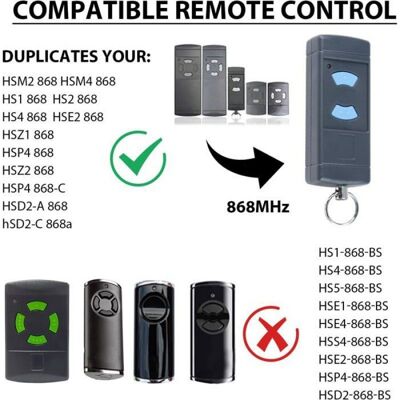 OEM 1 Fernbedienung 868 Mhz, Kompatibel Mit Hörmann Hse2 Hsm4, Blaue Taste, Für Garagentore OEM 1 Fernbedienung 868 Mhz, Kompatibel Mit Hörmann Hse2 Hsm4, Blaue Taste, Für Garagentore