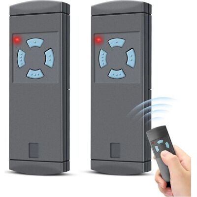 OEM Set Mit 2 Garagentor-fernbedienungen (868 Mhz), Inklusive Fernbedienung Und Handsender, Kompatibel Mit Hs4-868, Hse2-868 Und Hsm4-868, Blaue Tasten, 4 Kanäle OEM Set Mit 2 Garagentor-fernbedienungen (868 Mhz), Inklusive Fernbedienung Und Handsender, Kompatibel Mit Hs4-868, Hse2-868 Und Hsm4-868, Blaue Tasten, 4 Kanäle