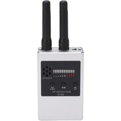 HEAT Drahtloser Hf-signaldetektor Mit Hoher Empfindlichkeit, Kamera, Gps-tracking-gerät, 10-stufige Led, 300–2700 Mhz, Silber HEAT Drahtloser Hf-signaldetektor Mit Hoher Empfindlichkeit, Kamera, Gps-tracking-gerät, 10-stufige Led, 300–2700 Mhz, Silber