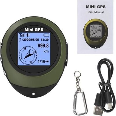 TEHTUY Cyanblaues Mini-gps-navigationsgerät, Satellitenkompass Für Outdoor-sportarten, Wandern, Tragbar TEHTUY Cyanblaues Mini-gps-navigationsgerät, Satellitenkompass Für Outdoor-sportarten, Wandern, Tragbar