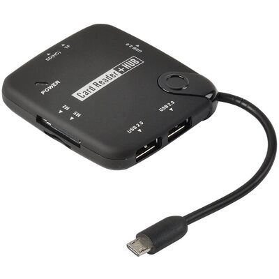 Erard - Multi-card Reader / Micro Usb Male 3 Usb + 1 Sd + 1 T-flash + 1 M2 + 1 Ms / Ms Duo - 722494 - 3700117224944 Erard - Multi-card Reader / Micro Usb Male 3 Usb + 1 Sd + 1 T-flash + 1 M2 + 1 Ms / Ms Duo - 722494 - 3700117224944