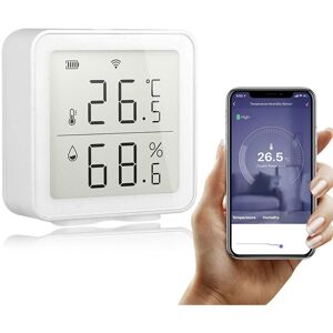 Tuya WiFi Kabelloser Temperatursensor, LCD Digital Hygrometer Thermometer, Smart Temperatur- und Feuchtigkeitssensor, Kompatibel mit Alexa Tuya WiFi Kabelloser Temperatursensor, LCD Digital Hygrometer Thermometer, Smart Temperatur- und Feuchtigkeitssensor, Kompatibel mit Alexa